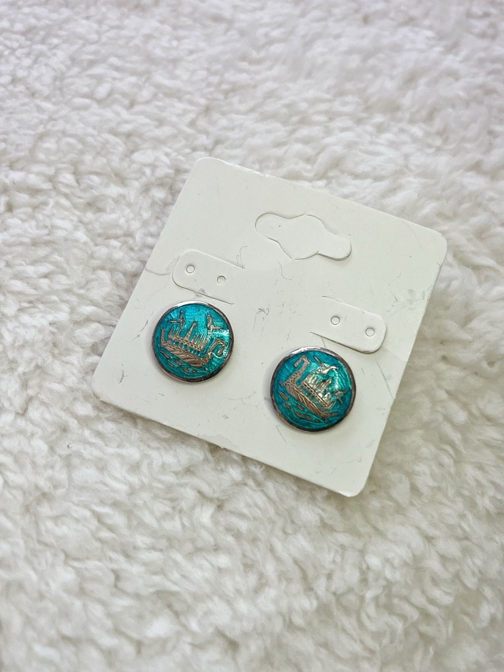 Vintage Siam 925 silver earrings